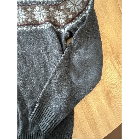 Telluride Mens Large Wool Sweater Cottagecore Granpacore Snowflake Patch Goblin - Picture 3 of 6